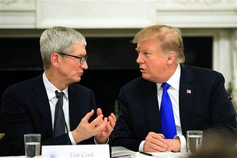 Donald Trump next to Apple logo – Trump Apple tariffs news